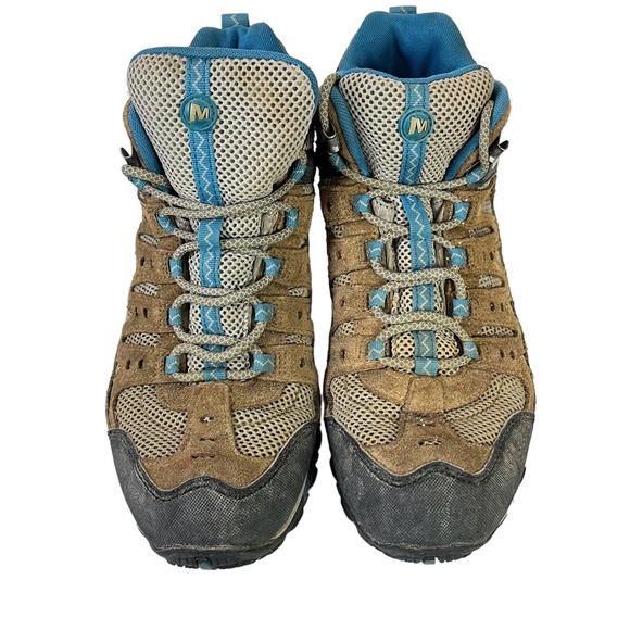 MERRELL ACCENTOR MID VENT Kangaroo Celestial Boots Hiking Ankle Shoes sz 9.5 - Picture 3 of 16